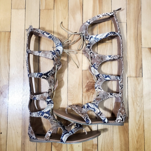 Zabella Rue Knee-High Gladiator Sandal Leather Women’s US Size 7.5 - Picture 2 of 12